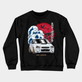 White Subie Impreza WRX Blob Eye Crewneck Sweatshirt